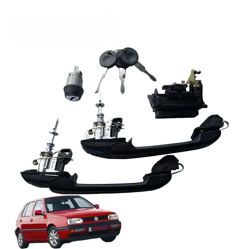 1 zestaw pasuje do VW GOLF MK3 1991-1997 klamka drzwi wyłącznik zapłonu blokada tylnej klapy 1H 0898081 — zdjęcie 2