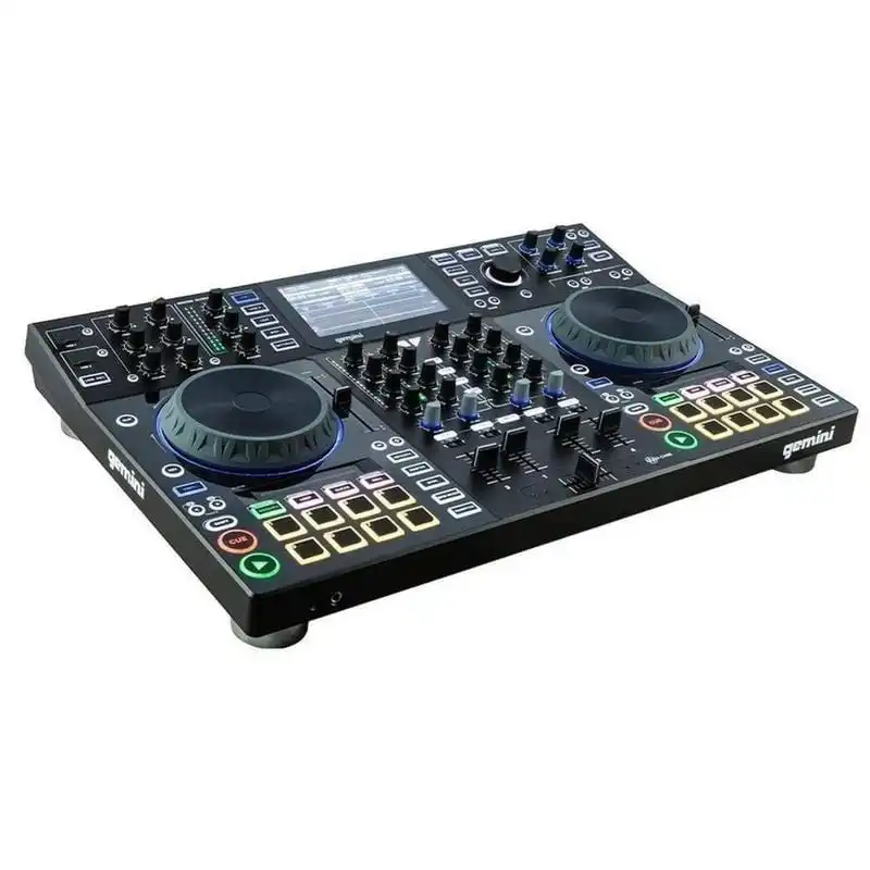 Neuer gemini sound-eigenständiger midi controller, dj ausrüstung, konsolen tisch mit 2 decks, 4 kanälen, original, neu, 4 channe