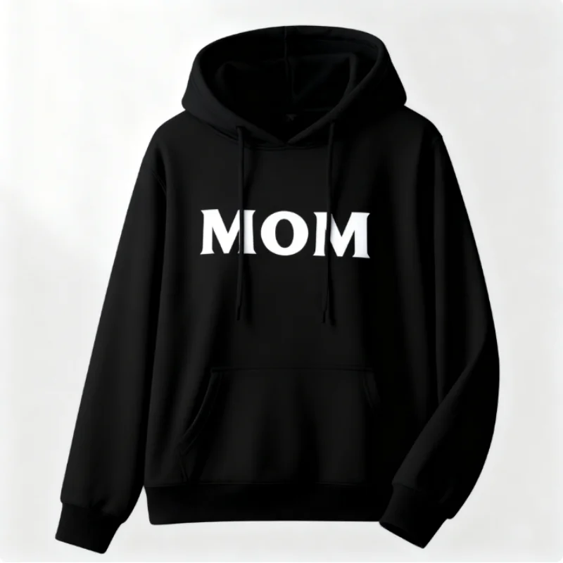 Hoodie Vintage Motif MOM, Pullover Longgar, Sweatshirt Berkerudung, Streetwear Kasual, Estetika Harajuku Gothic, Atasan Unisex, Trendi Y2K