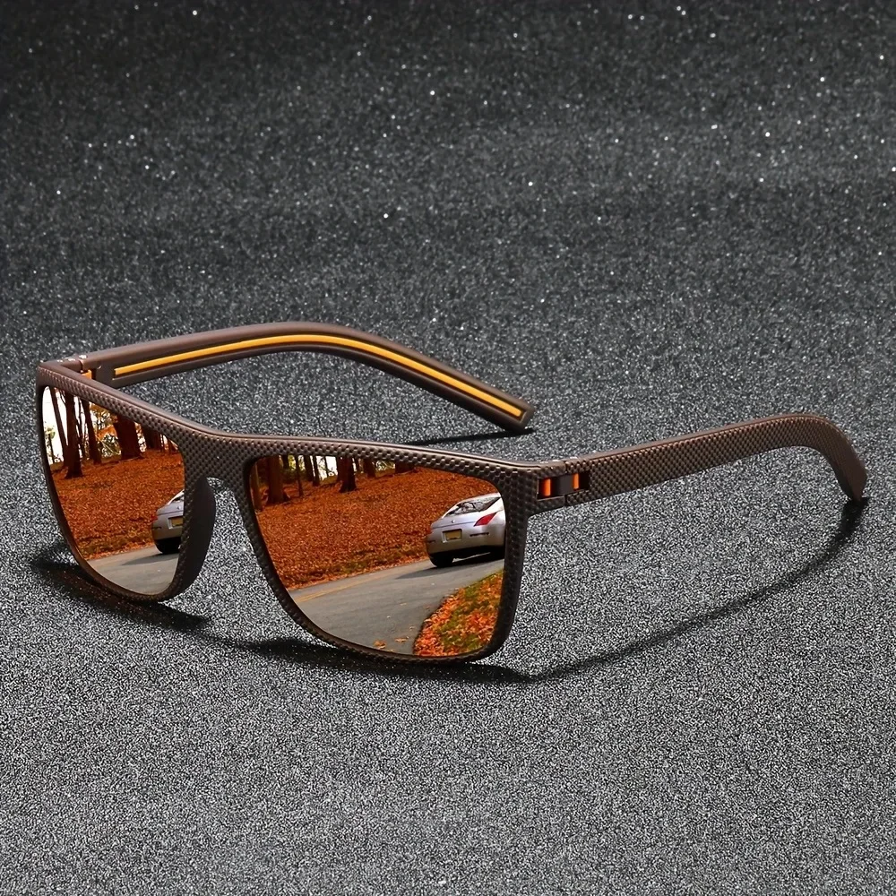 Lunettes de soleil polarisées carrées Vintage pour hommes et femmes, décoration d'ongles à la mode, lunettes de soleil de styliste pour la conduite et la pêche, UV400