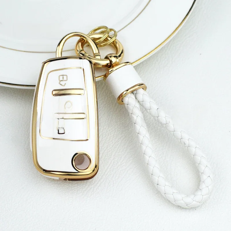 Coque automatique Fob pour Audi A1 A3 A4 A5 A6 A7 Q3 Q5 S6 B6 B7 B8 C6 8P 8V 8L TT RS, étui souple en TPU pour clé de voiture pliable, housse de protection