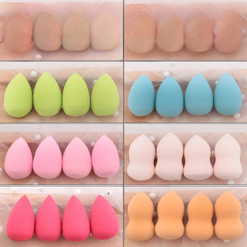 10 sztuk Mini gąbka do makijażu kształt kropli wody makijaż miękki podkład puff korektor bezbłędna mieszana kosmetyczna gąbka do makijażu — zdjęcie 2