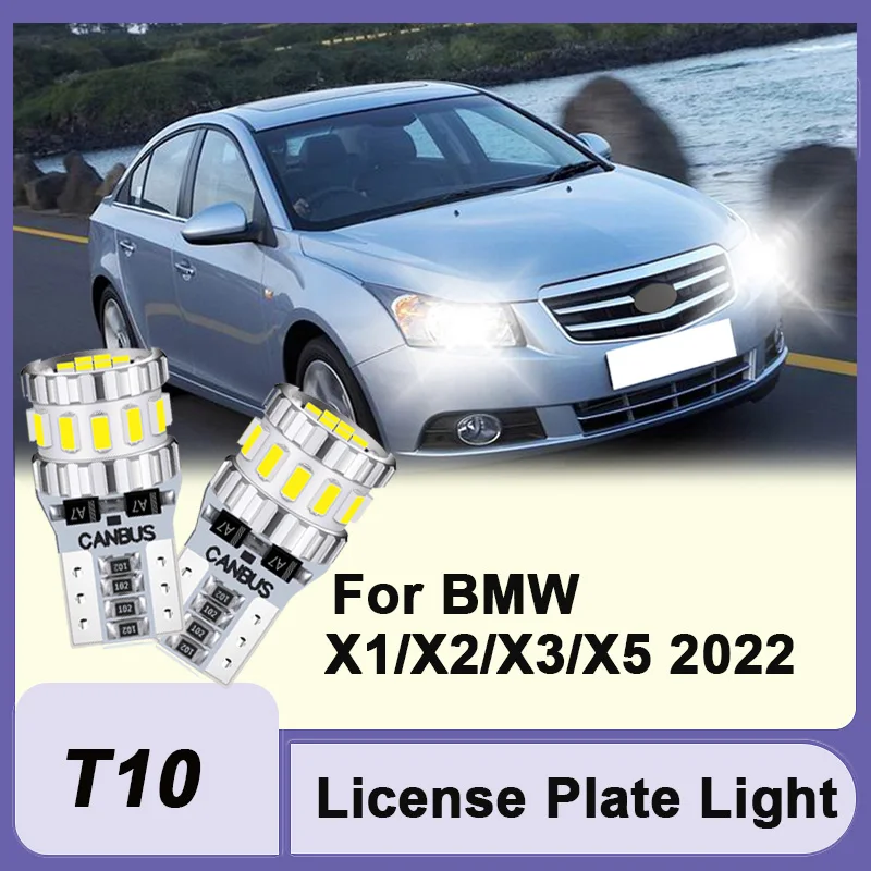 

2PCS T10 3014 W5W 6000K Canbus LED Front Light DC12V Auto Rear Turn Signal light Car Lamp Error Free for BMW X1/X2/X3/X5 2022