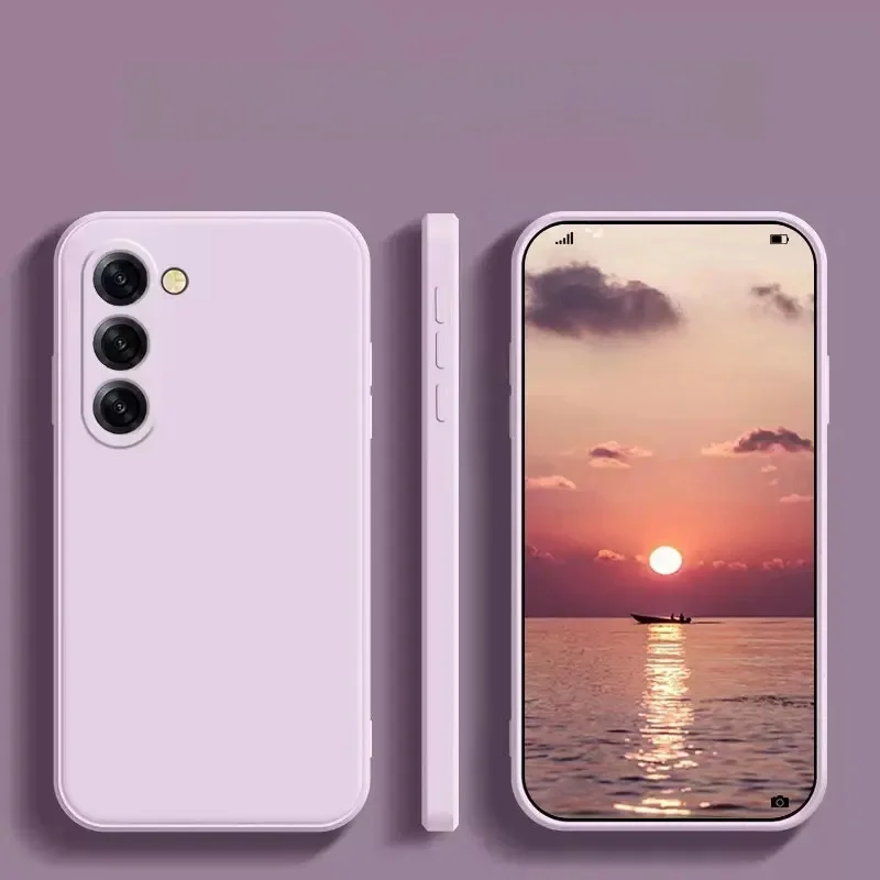 Coque de téléphone officielle en silicone, étui arrière antichoc pour Samsung Galaxy S25 S24 S23 S22 S20 S21 Ultra FE Plus A15 A25 A16 5G