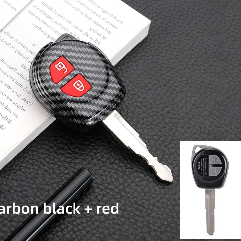 ABS Carbon 2 Button Car Remote Key Cover Case For Suzuki Swift Ignis Vitara Liana Ciaz Baleno Car Key Fob Case Cover Shell