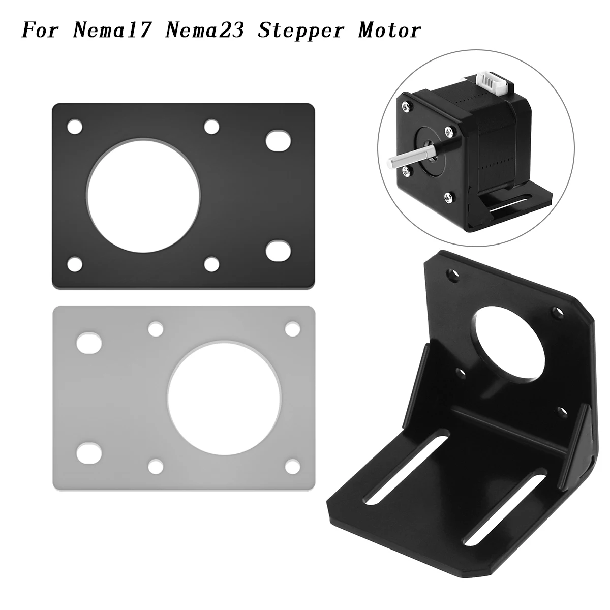 Nema17 Nema23 Stepper Motor Mounting Base 17HS4401 Fixing Bracket Metal Support Connector for 42/57 Stepper Motor