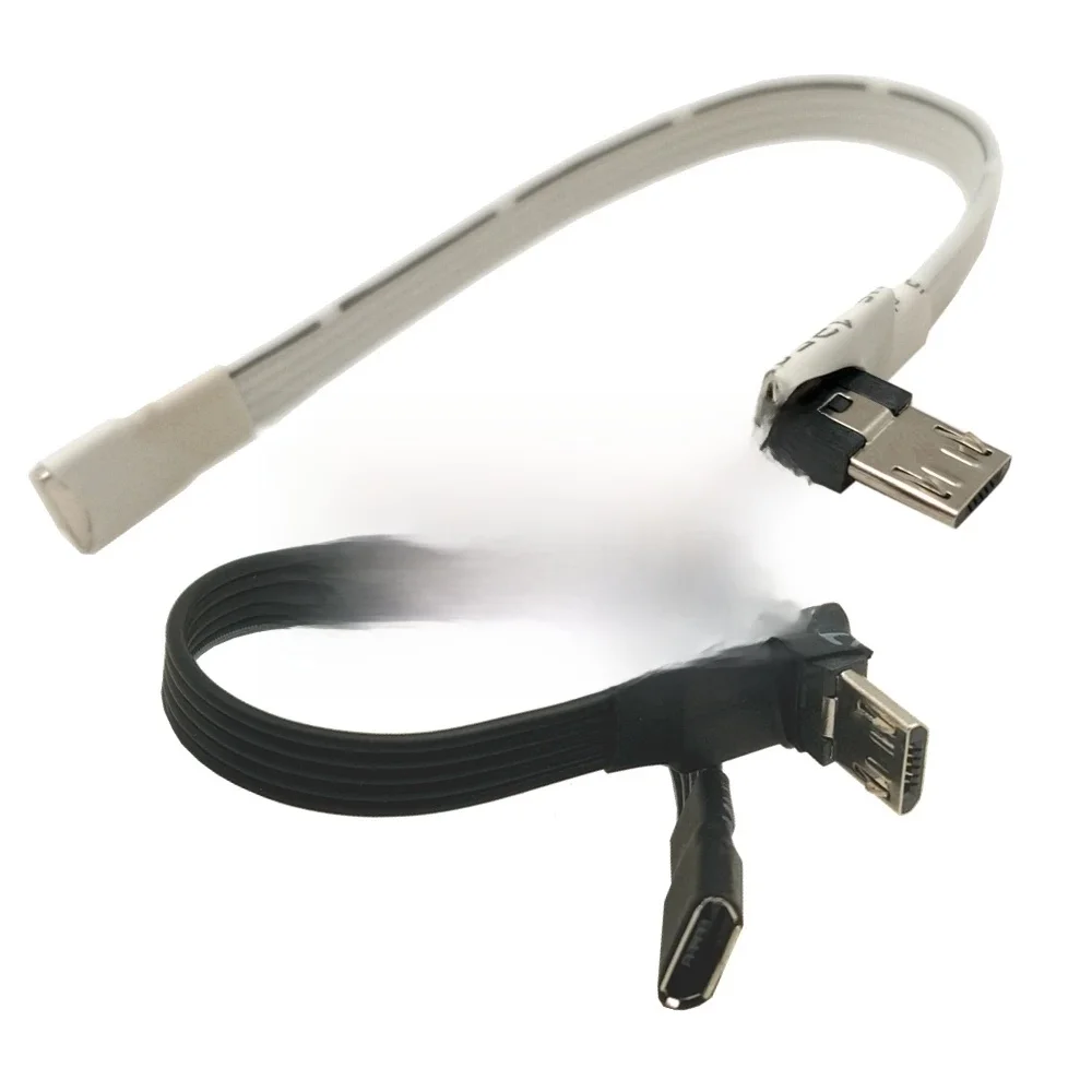 Extension Micro USB femelle vers Micro USB mâle F/M, 5cm, charge de Date, câble OTG court, noir et blanc, 20CM 50CM 10CM 1m