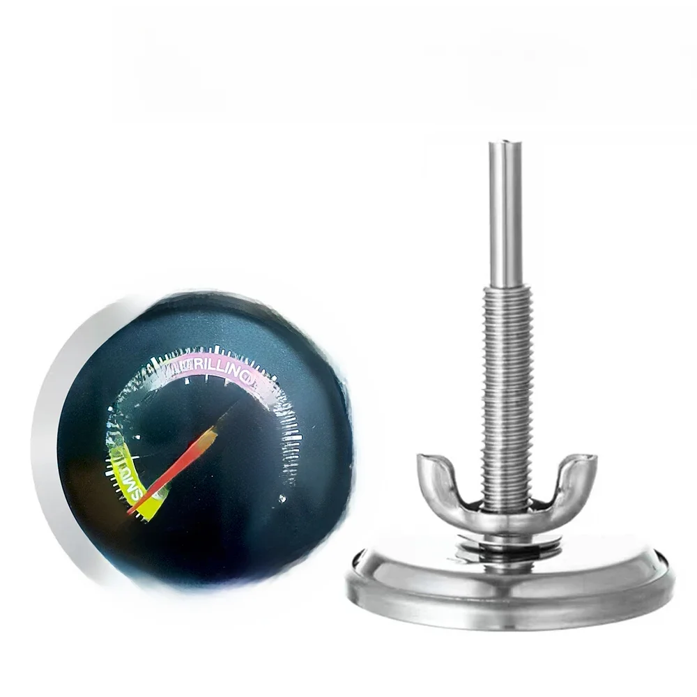 Mesure de la température du poêle de camping Therye.com-Four à pizza en acier inoxydable, four à pizza, cuisson de la viande alimentaire, 10-400 Leuven Celsius, poêle thermographe, 60mm