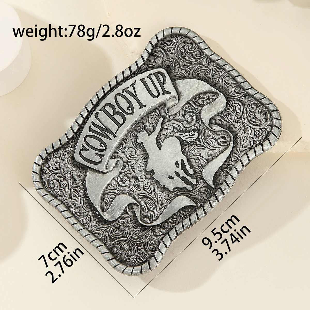 1PC Western Cowboy Belt Buckle Unisex Detachable, Perfect Gift Ideal Choice