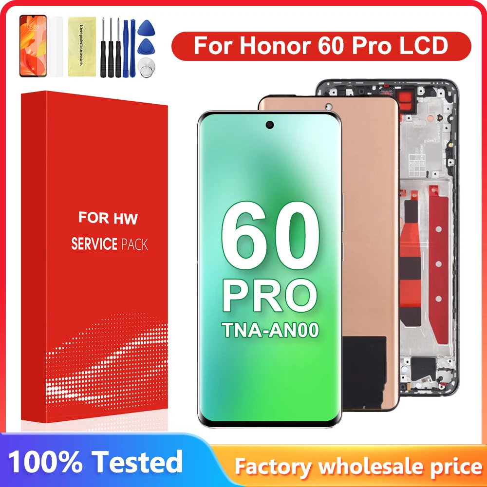 6.78'' For Honor 60 Pro LCD Display Touch Screen Digitizer Assembly For Honor60 Pro TNA-AN00 Display With Frame