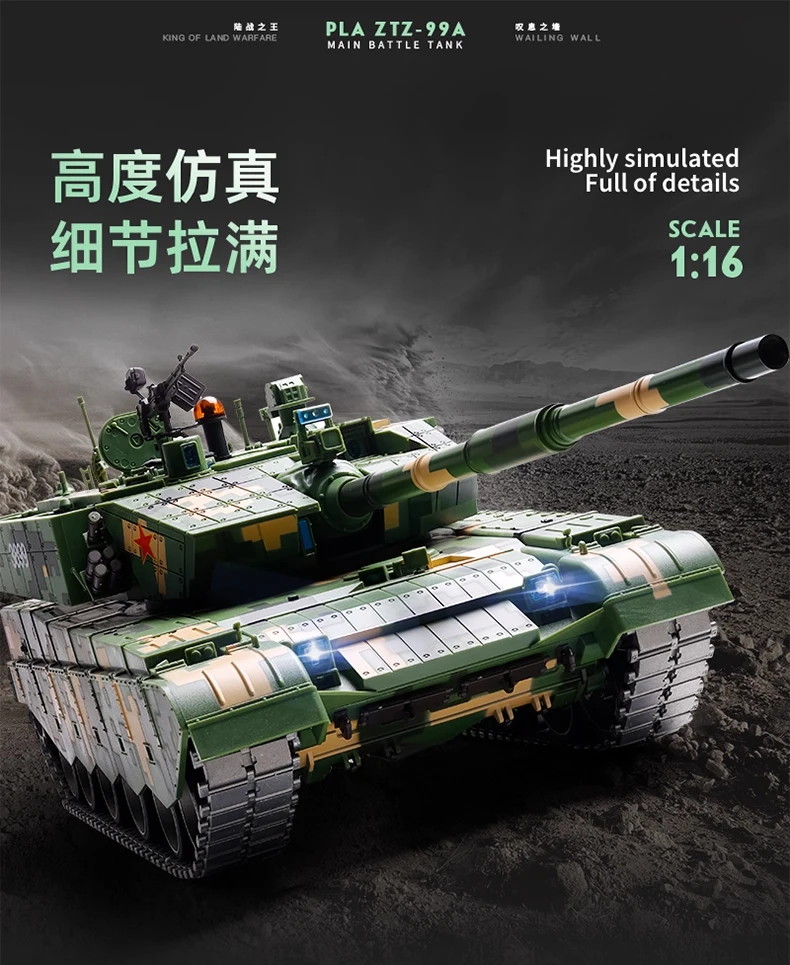 Henglong 1/16 PLA ZTZ- 99A IR Battle RC Panzer MBT Militärarmee Modell 2,4G RTR Hobby-Grade Männer Militärfahrzeuge Spielzeug für Erwachsene