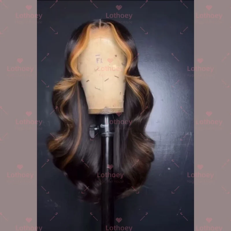 باروكات شعر بشري أشقر بدانتيل أمامي طبيعي للنساء، شعر مستعار بقاعدة حريرية مموجة مسبقًا بدون صمغ