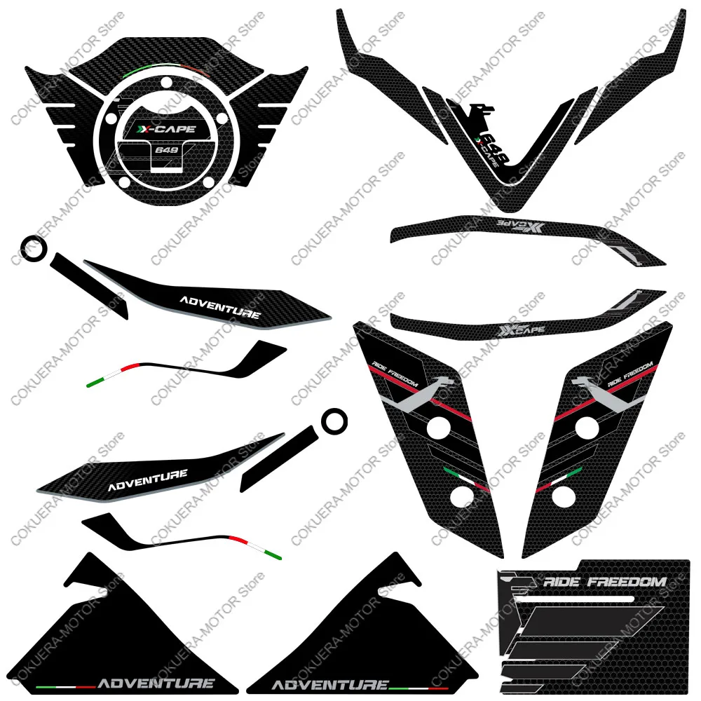 

X-CAPE 650 Tank Sticker Motorcycle Accessories Sticker 3D Epoxy Resin Protection Sticker For Moto Morini X-CAPE 650 2022 2023