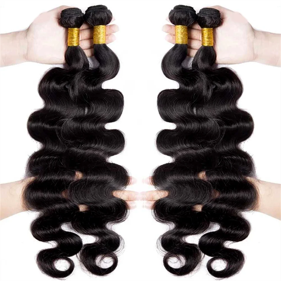 Body Wave Bundles Human Hair Extensions For Women Human Hair Weave Bundle Natural Black 10A Hair Bundle 1/3/4 Piece Weaving Hair