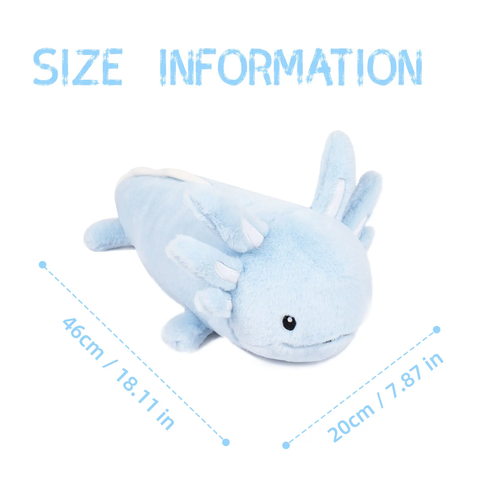 Niuniu Daddy 20 Inch Glow-in-The-Dark Axolotl Plush Toy Luminous Realistic Stuffed Animal Cute Soft Kawaii Gift to Kids Birthday