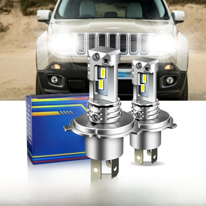 1szt/2szt Do Jeep Renegade 2014 2015 2016 2017 2018-2020 Samochodowe reflektory LED Hi/Low Beam Żarówki Akcesoria 6000k 12000lm H4 9003 — zdjęcie 2