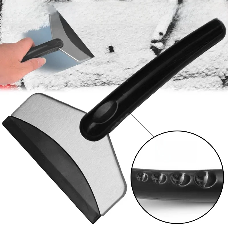 Pelle à neige pour voiture, dégivrage du pare-brise d'hiver, grattoir à glace, outil en acier inoxydable, dissolvant de neige pour pare-brise de voiture, accessoires de voiture 1/2 pièces