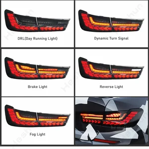 LED-OLED-GTS-Rücklichter, dynamische Heck-Taschenlampe, hintere Lampen, BMW 3er, G20, M3, G80, 330, 340i, 320i, 325i, 2019-2022 8 Hauptverkäufe BMW 320i LED Lantern - №4