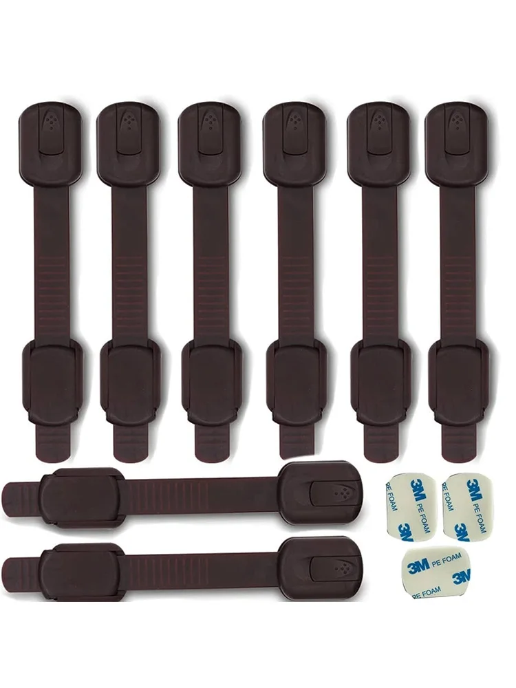 

Child Safety Locks, Ajustable Cabinet Drawers Fridge Oven Dishwasher Multi Use Strap Latch