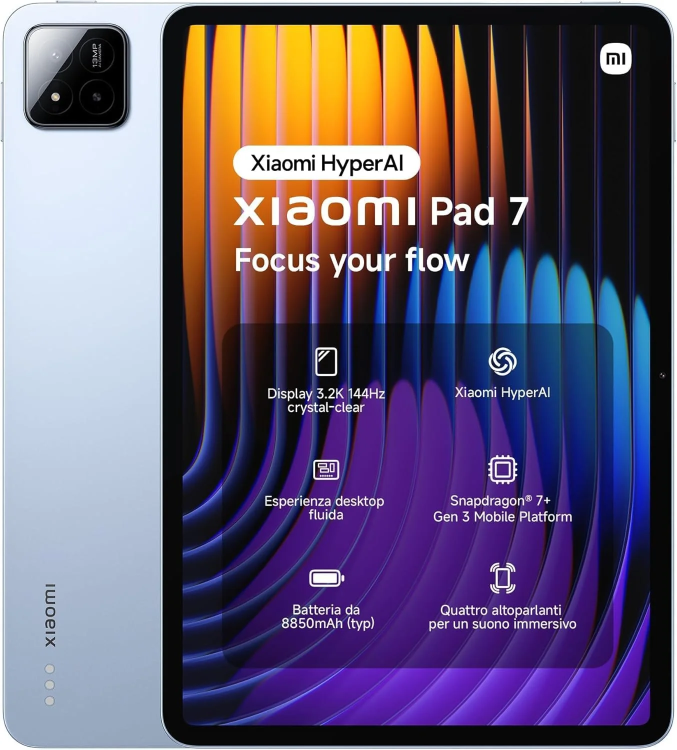 Tablet Xiaomi Pad 7 WiFi 8GB 12GB 256GB 11,2'' 144Hz Snapdragon 7+ Gen 3 Prozessor 8850mAh