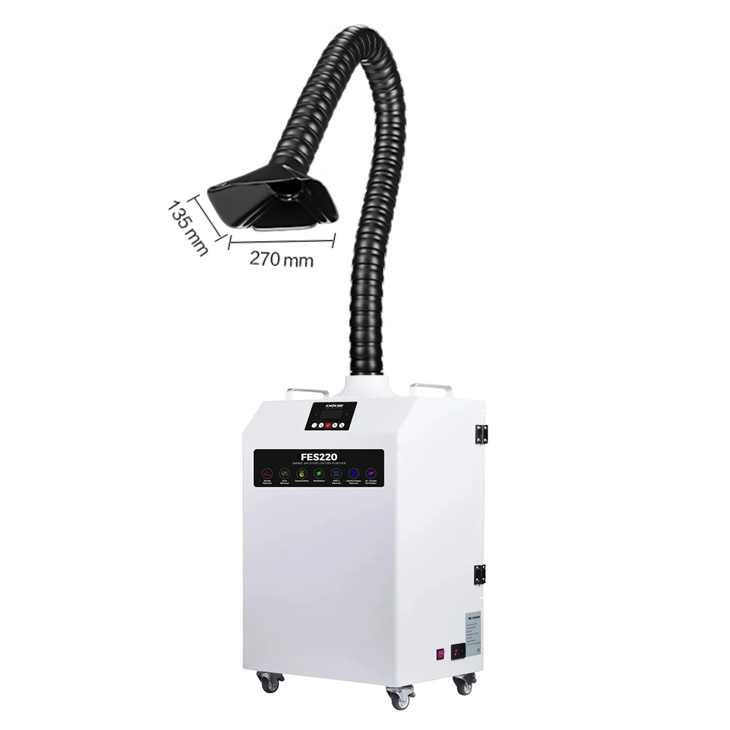 

KNOKOO 220W Soldering Smoke Absorber FES220 Smoke Purifier Welding Plasma and Laser Cutting Engraving Printing Fume Extractor