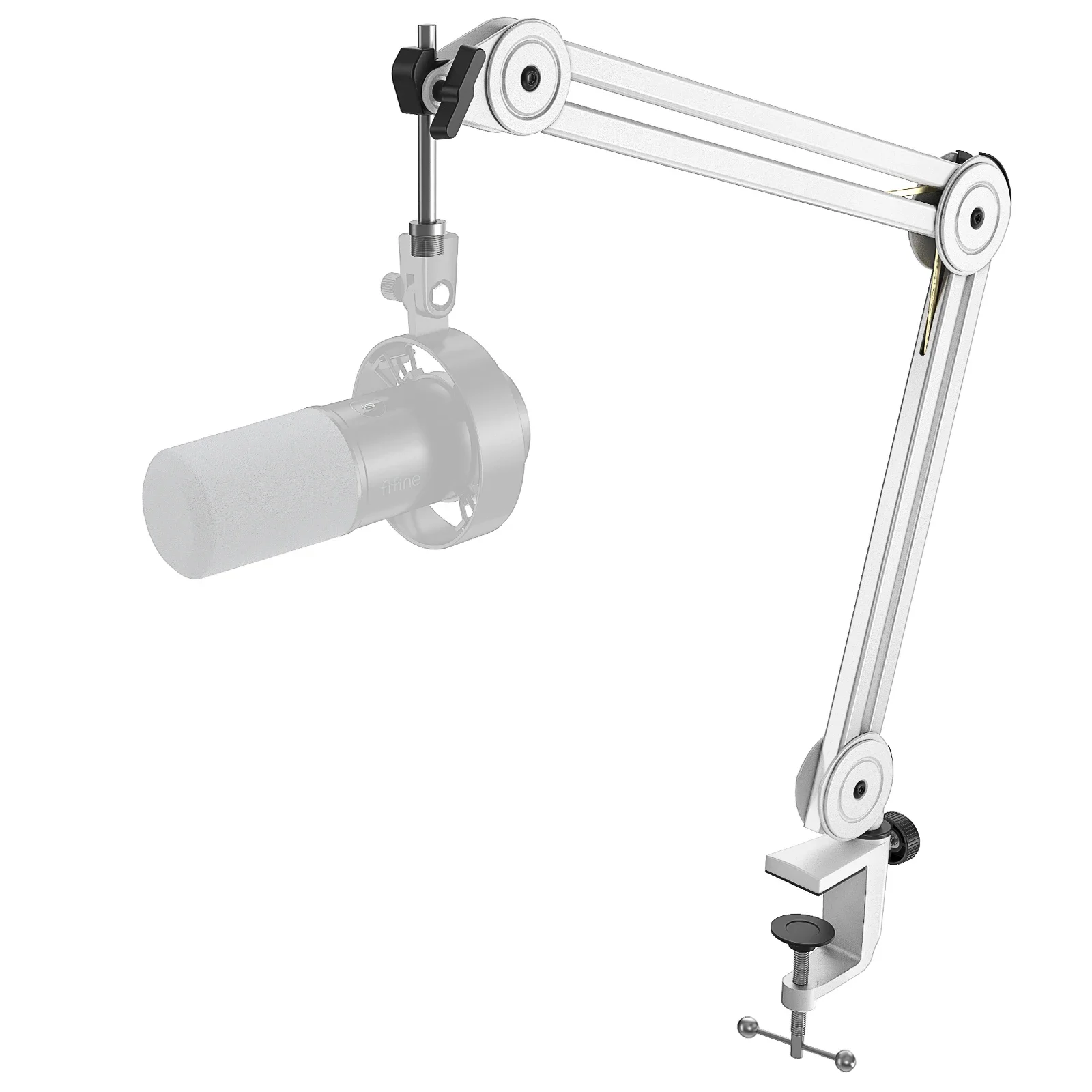 FIFINE Bras de microphone HON, réglable rapSuspension HONwith Desk Clamp pour K658/A2/Gaming,Streaming,Podcasting-BM63W-White 3