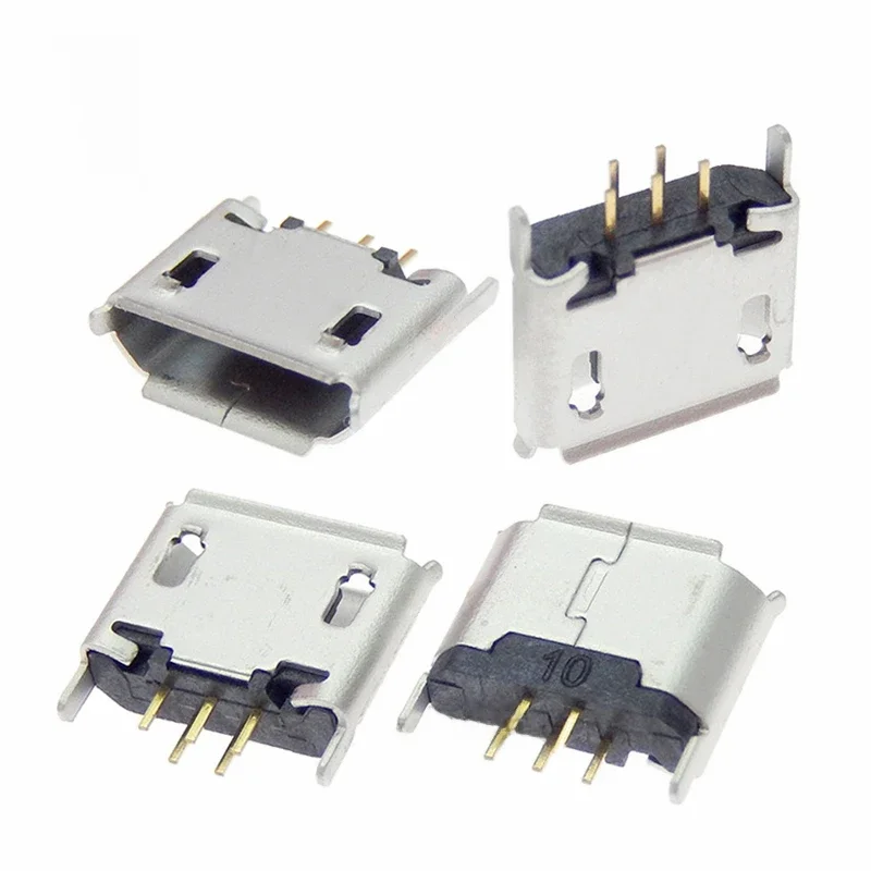 10 szt. Micro mini USB 5pin żeńskie gniazdo pionowe 180 stopni jack 5P bezpośrednie wtykowe USB gniazdo złącza Port zasilający stacji dokującej — zdjęcie 2