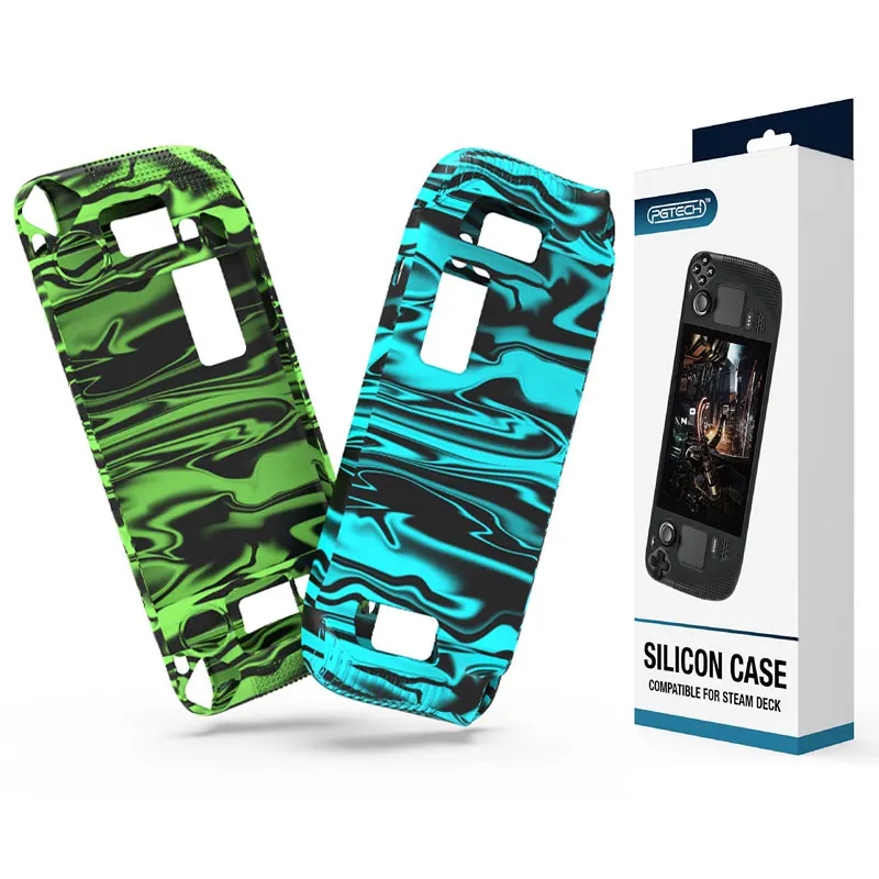 

Soft TPU Silicone Case For Steam Deck Game Console Full Protection Skin Shell Non-Slip Shockproof Protective Cover Accessories