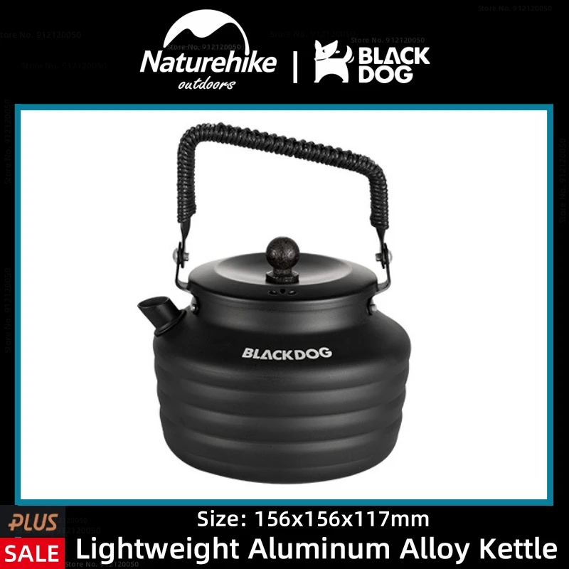 

Naturehike-BLACKDOG Ultra Light 1.3L Aluminium Alloy Kettle High Temperature Resistant Outdoor Portable Camping Picnic Teapots