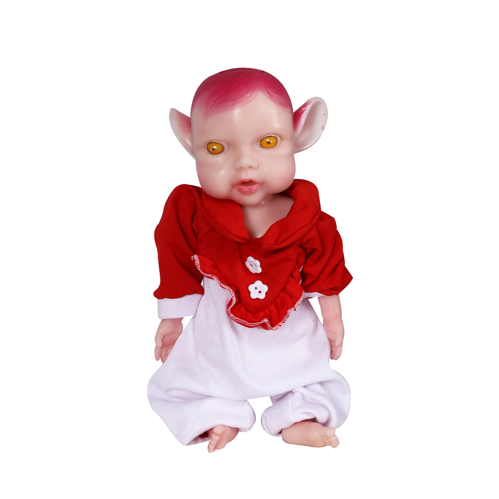 Baby Doll Toys For Kids Soft Full Body Silicone Reborn Baby Dolls With Big Ears Lovely Elf Doll 32CM Holiday GIft For Children