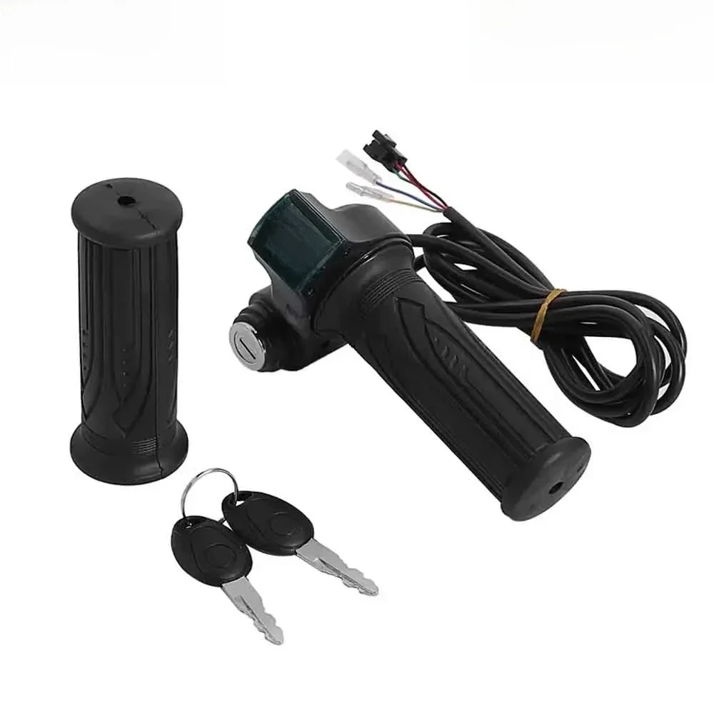 AliExpress LCQPTW 24/36/48/60V LED Digital Meter for Electric Bike Scooter Throttle Grip Handlebar With Power Switch LED Display Repair Part