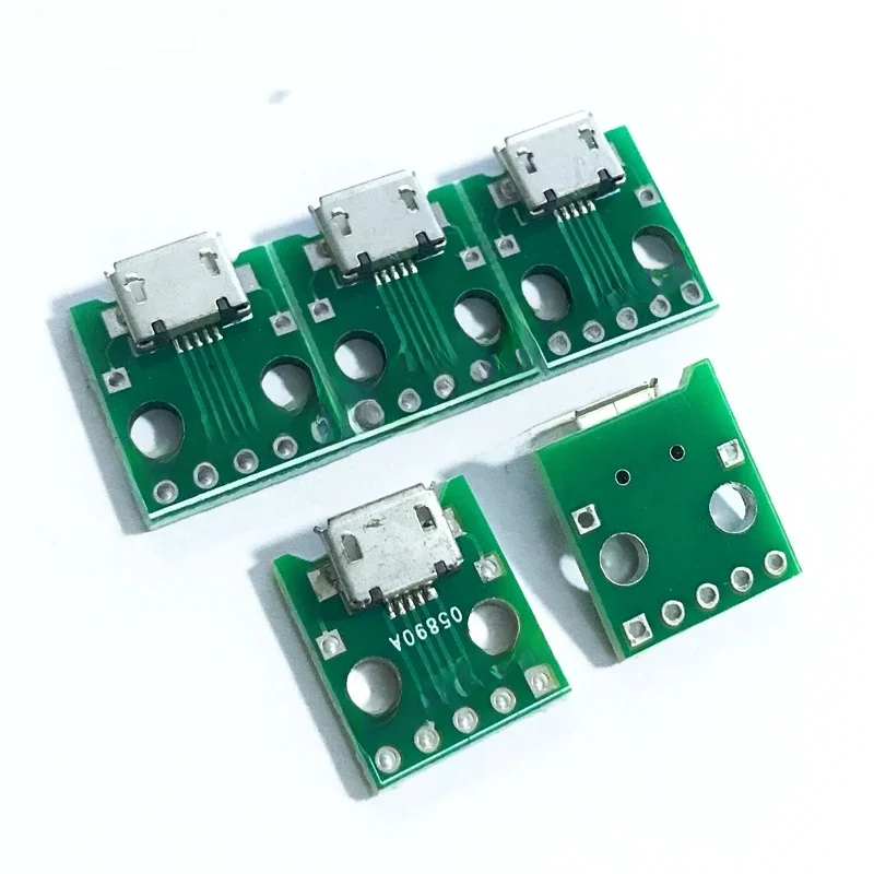 5/10szt MICRO USB do DIP Adapter 5pin Złącze żeńskie typu B Konwerter PCB Płytka prototypowa USB-01 Płytka przełącznika SMT Gniazdo główne — zdjęcie 2