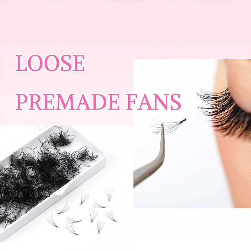 False eyelashes 1000 Fans 0.03 0.05 0.07mm 3D 4D 5D 6D 8D 10D 12D 14D 16D 20D 25D 30D ProMade Loose Fans Single Length Fans