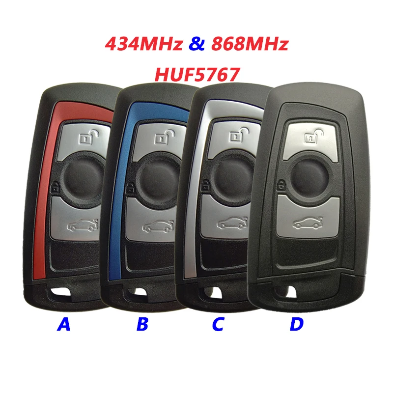 

AK006045 Original HUF5767 3 Button Smart Remote Car Key 434/868MHz 49 Chip FCC ID YG0HUF5767 2013DJ1990 With Logo Blade