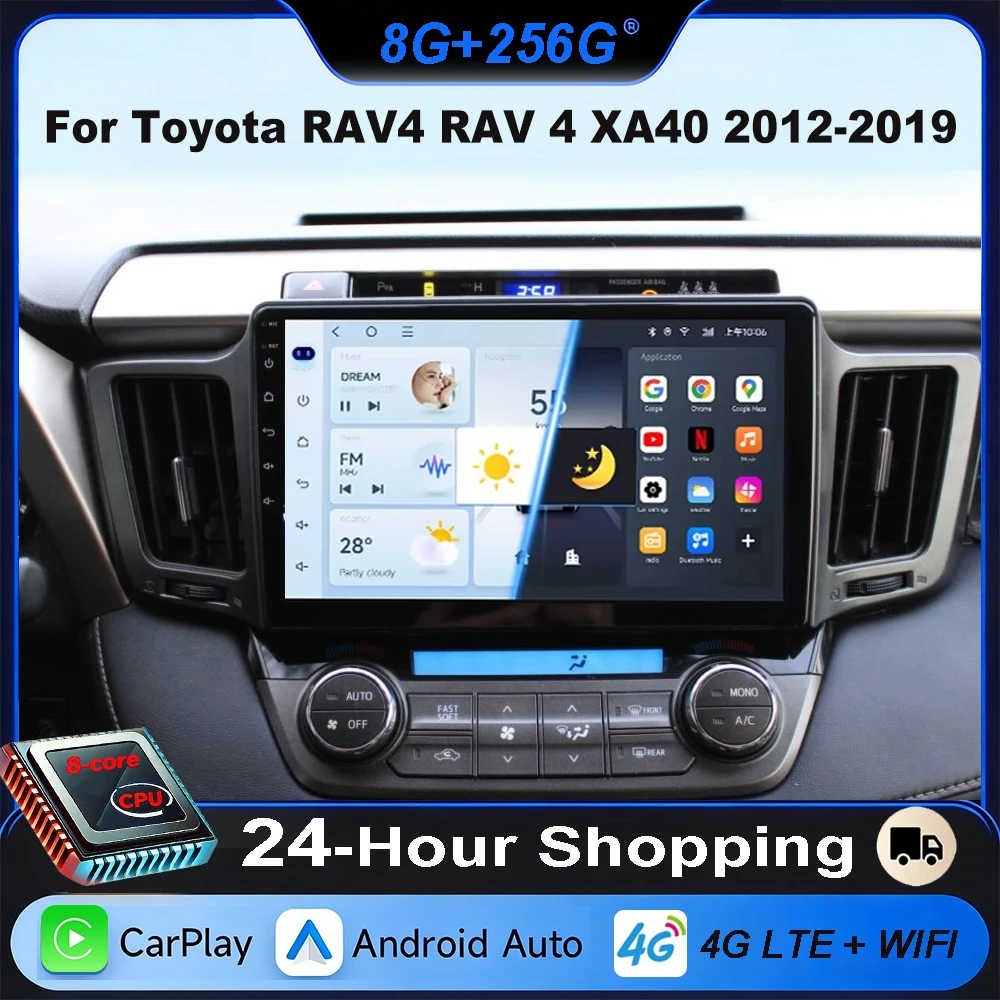 

Car radio For Toyota RAV4 RAV 4 XA40 2012-2019 Carplay Android Auto Head Unit Car Stereo Multimedia Player DSP QLED Screen 2 Din