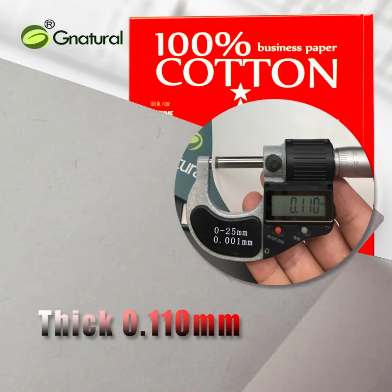 90gsm US 100% cotton paper Letter Size 216*279mm White color with Watermark Low-Starch Waterproof 100 sheets MCYT003