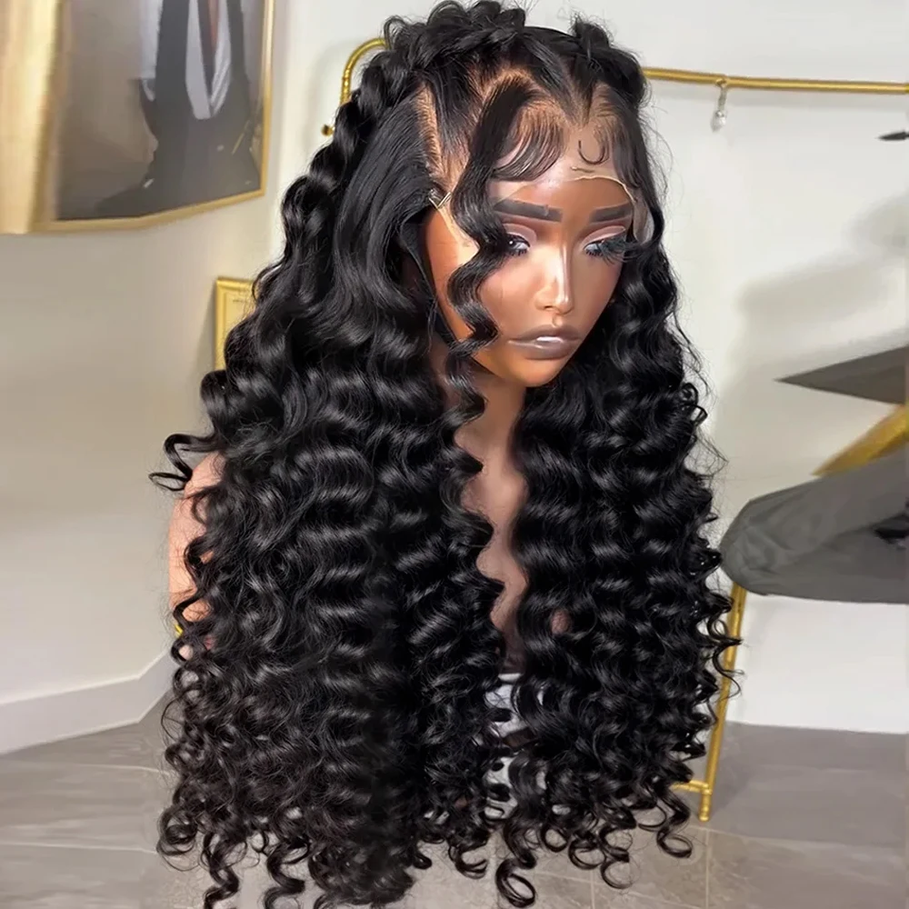 

Свободный волнистый парик Человеческие волосы Вьющиеся объемные волны Парик человеческих волос 13x4 13x6 Hd Парик фронтальной части шнурка 250 Плотность Бразильский с отбеленными узлами