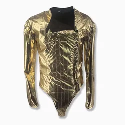 Michael Jaskson BAD Dangerous JAM Golden tour Leotard Bodysuit Jacket Spandex Imitation Performance