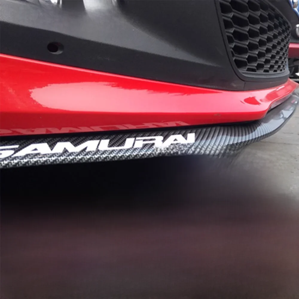 Lèvre de pare-choc avant de voiture en Fiber de carbone, protection universelle en caoutchouc, bande de lèvre, becquet, jupe latérale, protection anti-rayures en caoutchouc
