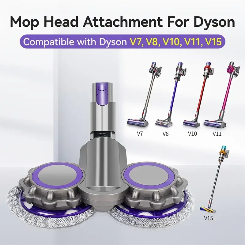 Electric Mop Head For Dyson V7 V8 V11 V10 V15 Vacuum Cleaner Accessories Attachment With Water Trank with Red Trigger image 2