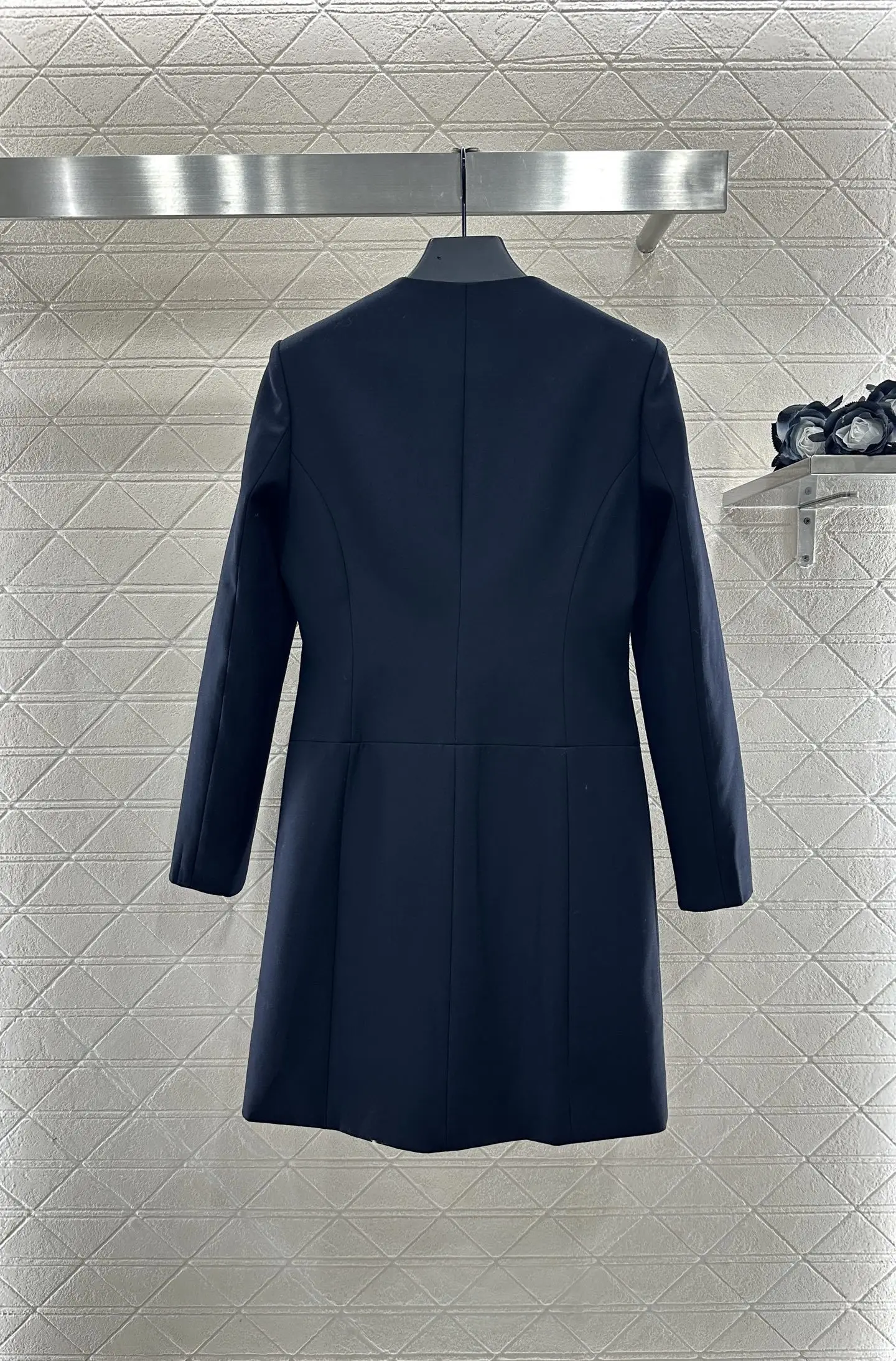 

2025 Classic Women's Trench Coat in Deep Navy Timeless Oversized Waterproof Windbreaker Versatile Longline Casual clothes