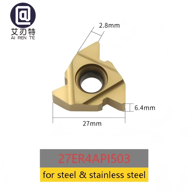 Tungsten Carbide Cutting Blade for CNC Tool Lathe Customizable 22ER/27ER 22NR/27NR Turning Threading Insert for Steel