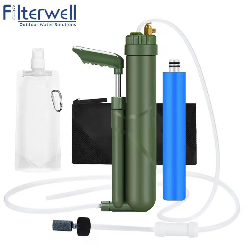 Filterwell Pompa RO Gallone Filtro acqua Filtri esterni Sistema di purificazione ad osmosi inversa Accessori per viaggi Campeggio Escursionismo