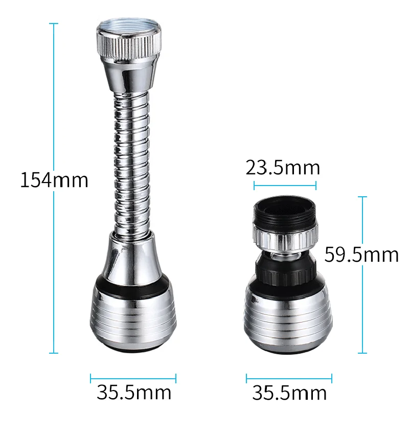 360 ° obrotowy Aerator do kranu oszczędzanie wody z kranu filtr dyszy głowica prysznicowa filtr wody kran Bubbler akcesoria do kranów