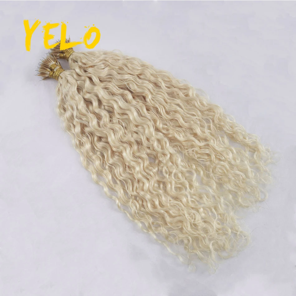 Yelo Nano Ring 100% Unprocessed Remy Human Hair Extensions Water Wave Natural Curvature Human Hair Soft And Bouncy 12-26 Inch