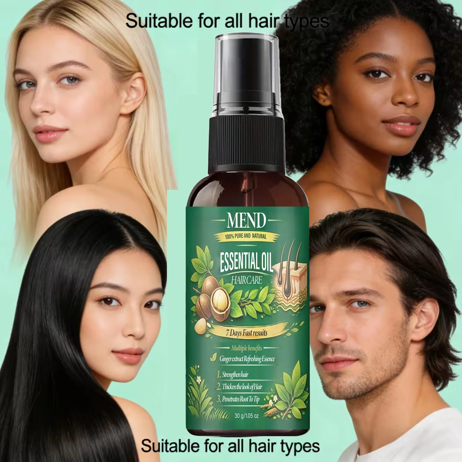 Pure Natural Hair Oil. 7 Day F - Mct Oil Coconut recension och pris