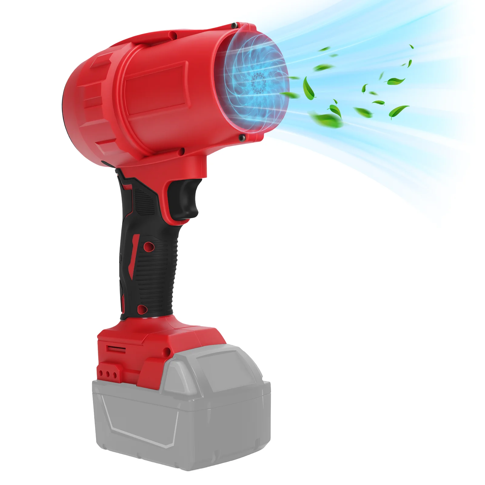 

Brushless Leaf Blower 30000RPM Cordless Electric Air Blower Stepless Speed Handheld Violent Fan for Milwaukee 18V Battery Pin