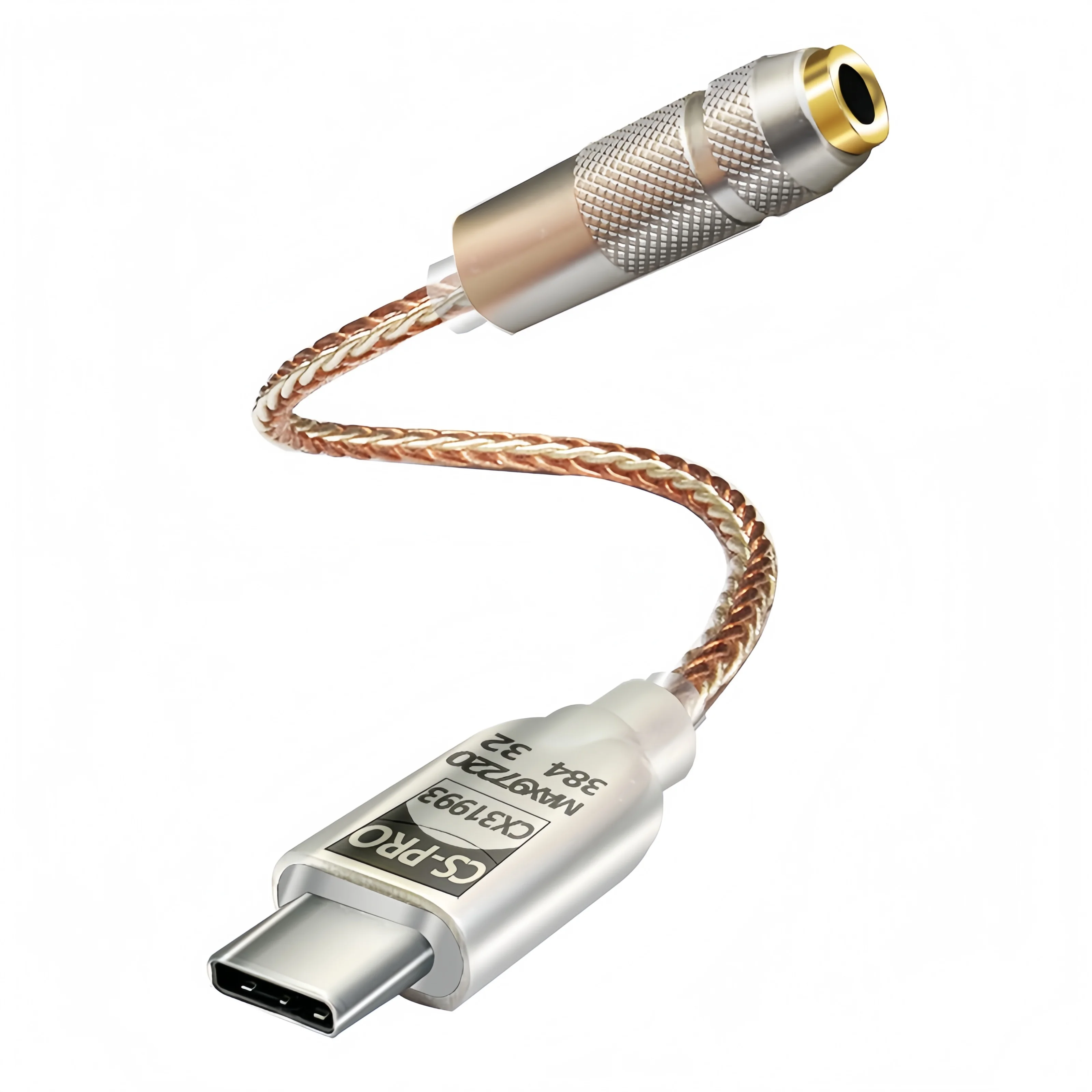 Adaptador de áudio HiFi DAC – Conversor de áudio digital tipo C/USB para 3,5 mm com embalagem de caixa de ferro premium