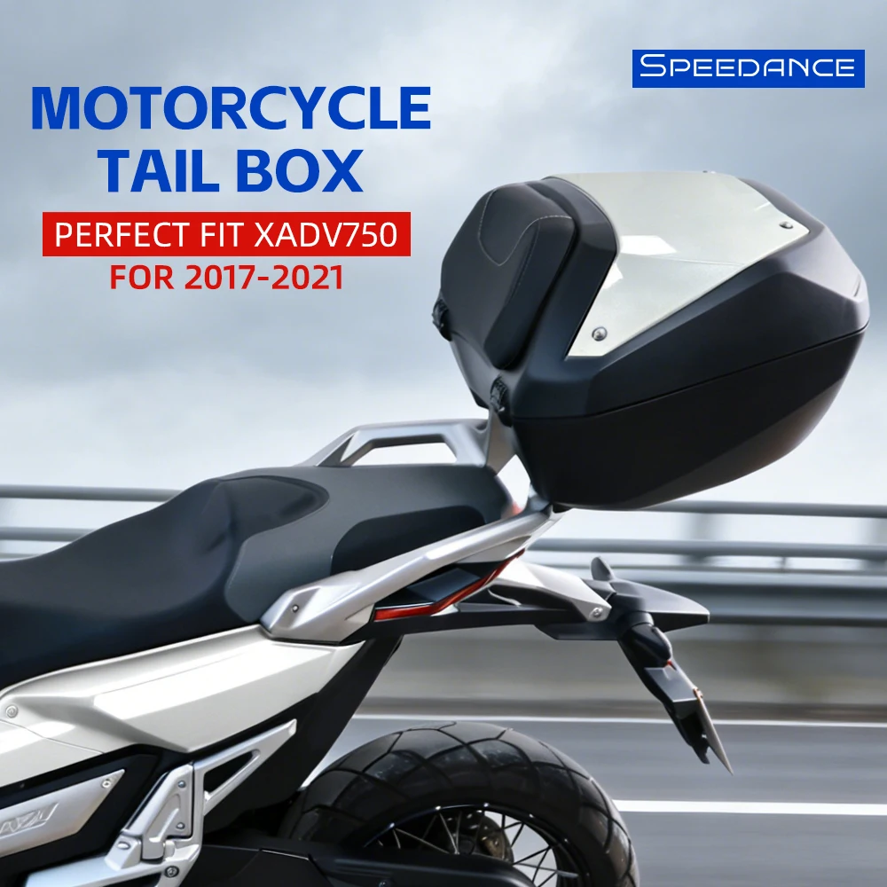 

Top Box for Motorcycle 50L Rear Trunk Box Fit 2 Helmets Luggage Tail Storage Travel Case With Mounting Bracket For Honda XADV750