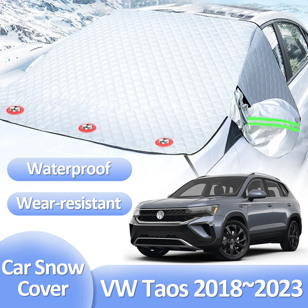 For Volkswagen VW Taos Tharu 2018~2023 2022 Snow Covers Car Windshields Ice Protecti Winter Anti-Frost Auto Exterior Accessories